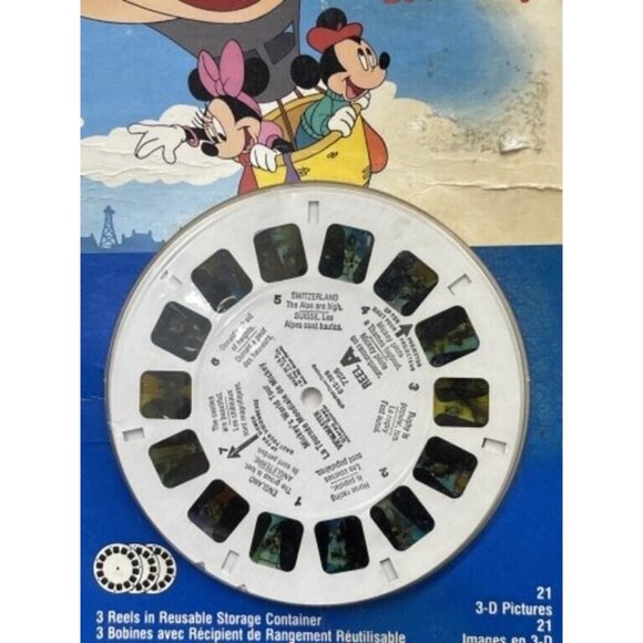 Sealed Disney's Mickey Mouse Mickey's World Tour Cartoon View Master Reel! VTG - Picture 2 of 3